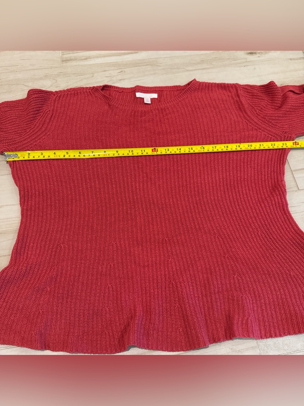 LC Lauren Conrad Coral Ribbed Tie-Sleeve Sweater - Picture 5 of 8